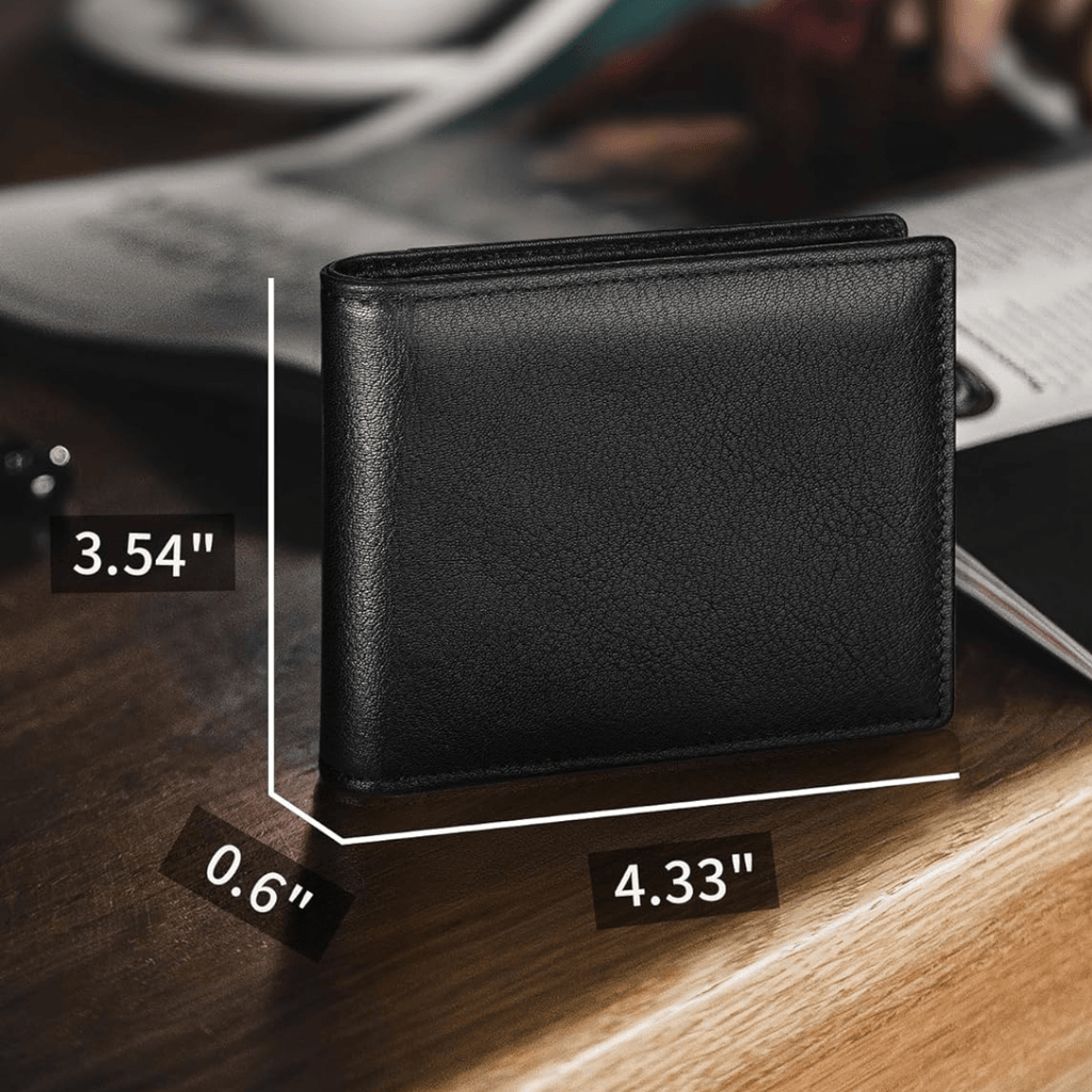 NOUVEAU RICHE Hommes | Herren Bifold Echtleder RFID-Blocking Geldbörse