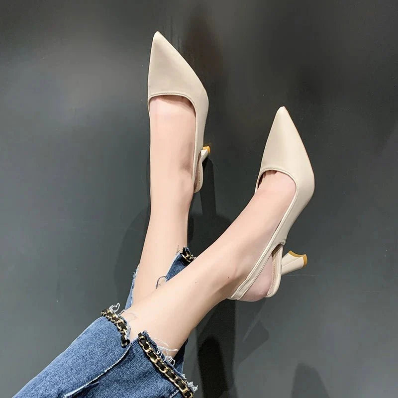 NOUVEAU RICHE Damen Pumps Absätze Mit Spitzer Zehenpartie Slingback Style
