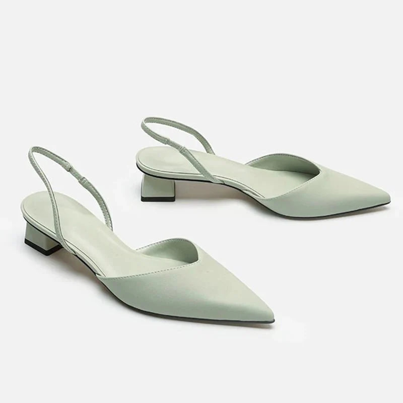 NOUVEAU RICHE Damen Slingback Sandaletten Verstellbarer Riemen Blockabsatz
