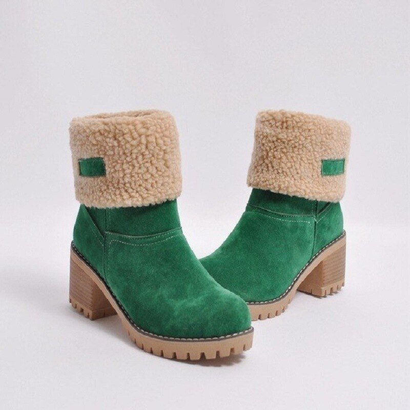 NOUVEAU RICHE Damen Gefütterte Stiefel Warm Robuste Sohle Stilvoll Design