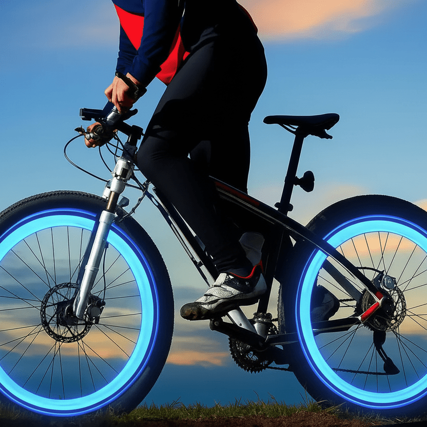 NOUVEAU RICHE Bewegungsaktivierte LED-Fahrrad-Ventillichter für mehr Sicherheit Blau 1 Set (2 pieces)