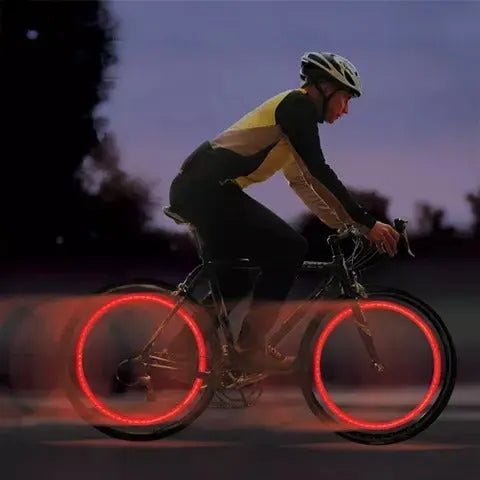 NOUVEAU RICHE Bewegungsaktivierte LED-Fahrrad-Ventillichter für mehr Sicherheit Rot 1 Set (2 pieces)