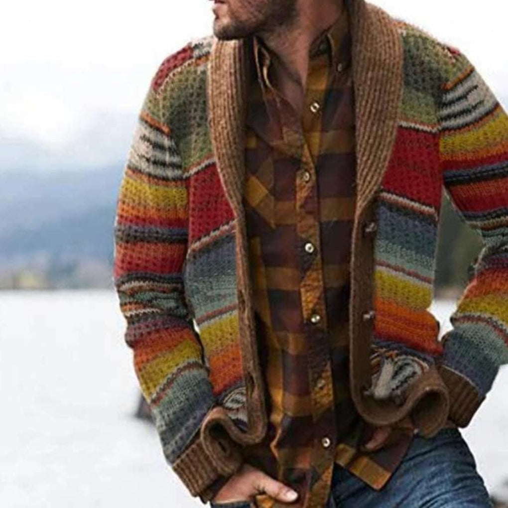 NOUVEAU RICHE Herren Strickjacke mit Schalkragen – Offener Strickcardigan in lockerer Passform, M–4XL – Wilshire