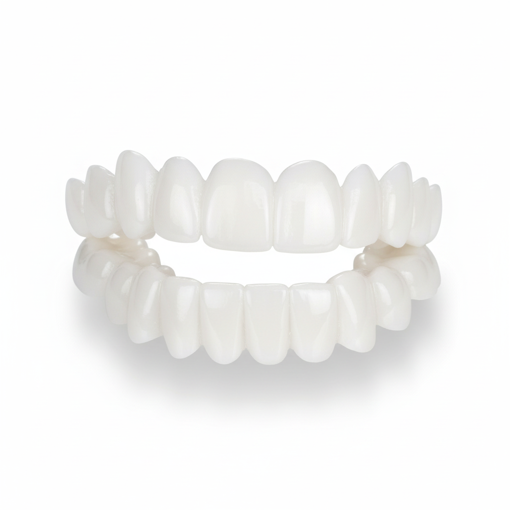 NOUVEAU RICHE Smile Veneers | Individuell Anpassbare Kosmetische Zahnaufsätze | Medizinisches Spezialharz | Sofortige Lächelkorrektur | Ober- & Unterkiefer