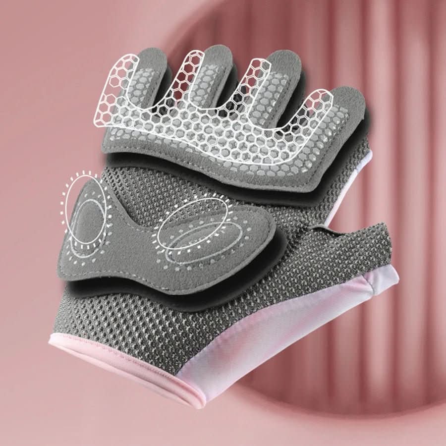 NOUVEAU RICHE Sport- und Fitnesshandschuhe – Halbfinger Trainingshandschuhe für Gym, Kettlebell & Velo, Unisex, S–L – GripMax
