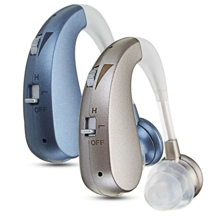 NOUVEAU RICHE Wiederaufladbarer Bluetooth Hörverstärker – Klangverstärker & kabellose Ohrhörer für Anrufe und Musik, Blau oder Gold Gold