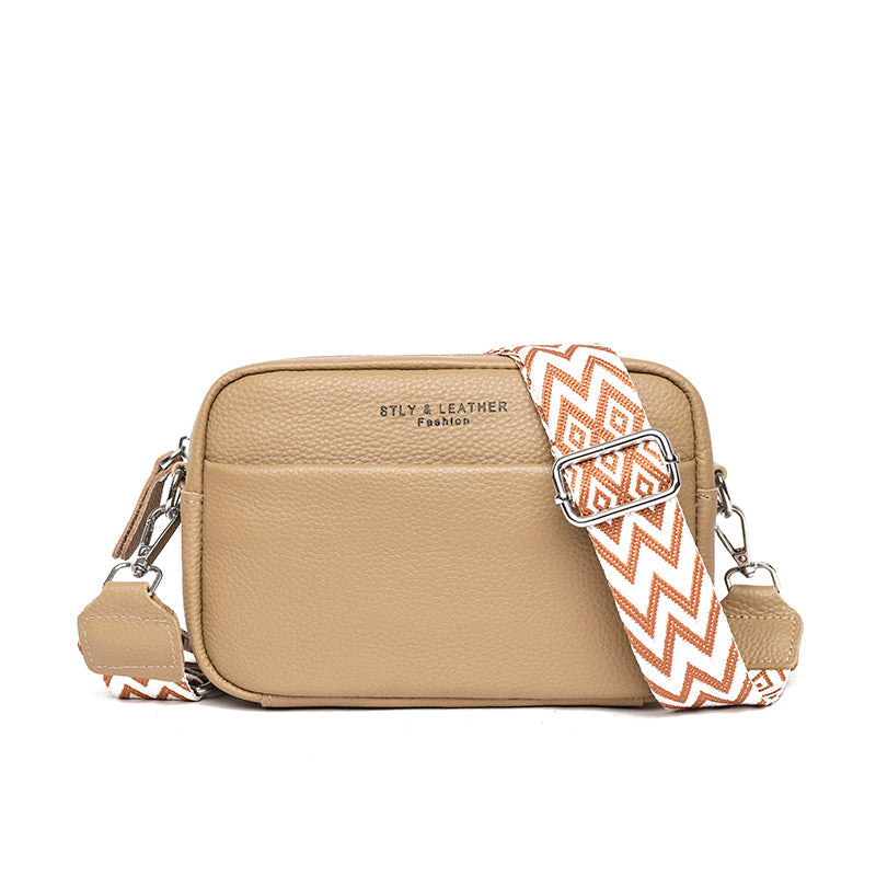 NOUVEAU RICHE Damen Tasche – Handgearbeitete Details als Perfekter Alltäglicher Begleiter Khaki