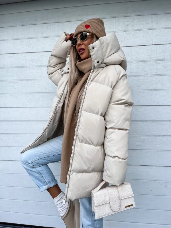 NOUVEAU RICHE Mantel Damen Warm Gefüttert Elegant Komfortabel Mit Stil - Winterjacke - Wintermäntel Damen