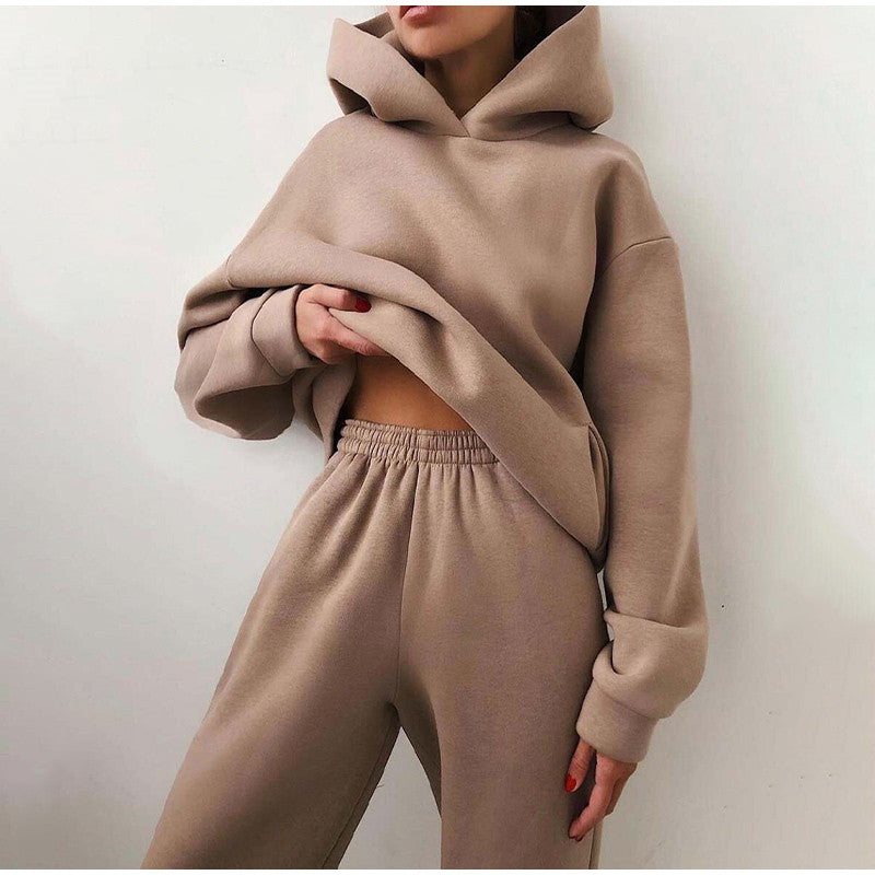 NOUVEAU RICHE Zahara | Damen Oversized High-Waist Trainingsanzug | Das bequemste Outfit Khaki