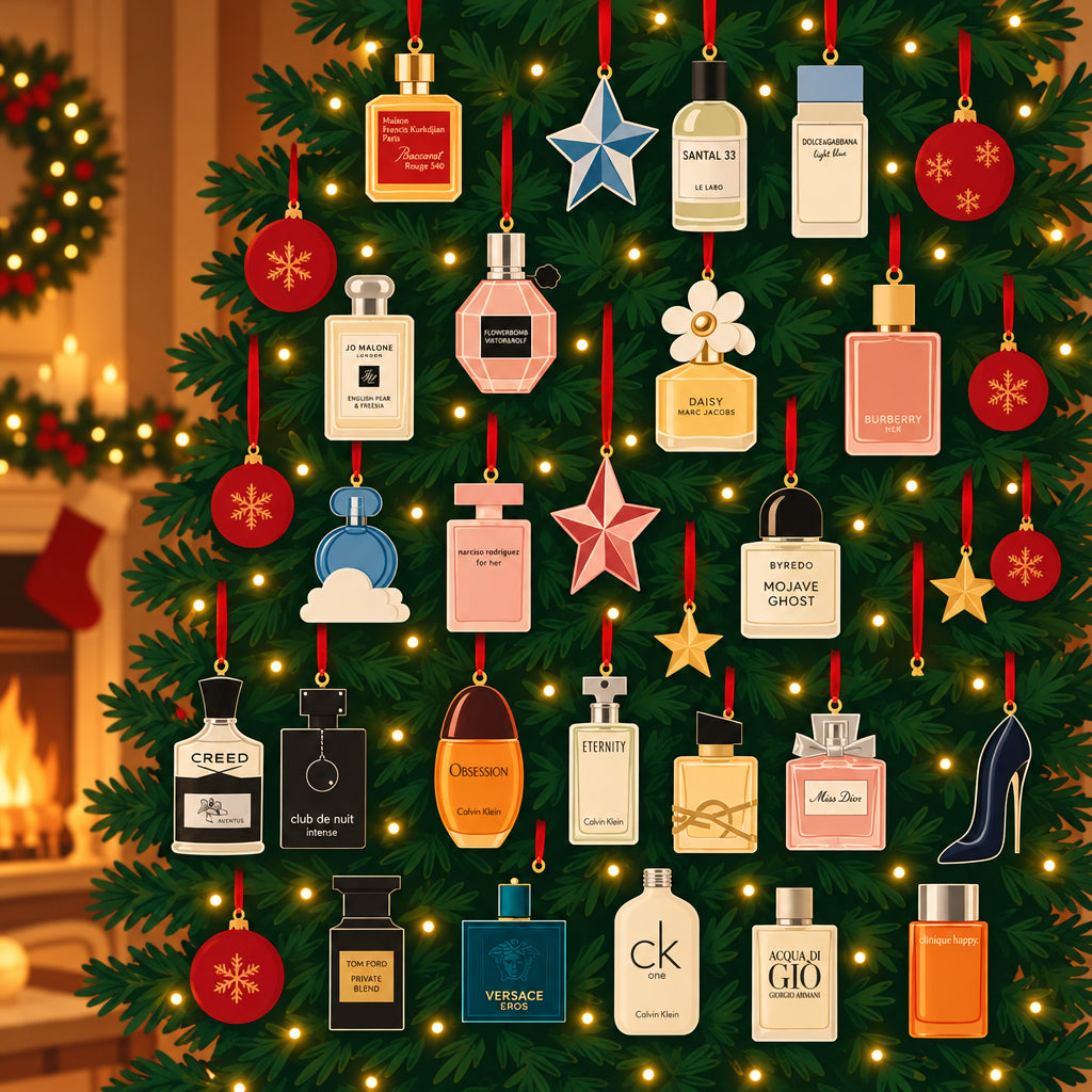 NOUVEAU RICHE Adventskalender 24 Tage im Parfümflakon-Design – Dekorativer Weihnachts-Countdown Kalender für Damen