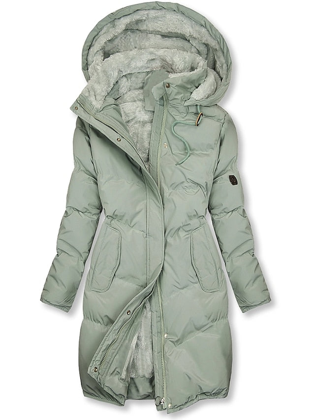 NOUVEAU RICHE Damen Winterjacke – Luxuriöse Isolierte Jacke für Eleganz und Wärme Grün