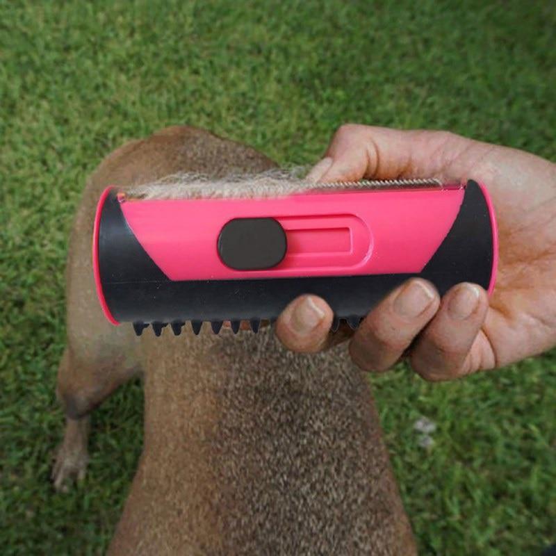 NOUVEAU RICHE 3-in-1-Tierbürste – Fellbürste & Unterwollbürste für Hund und Katze mit Massage, Für Alle Felltypen – PawfectCare Rot