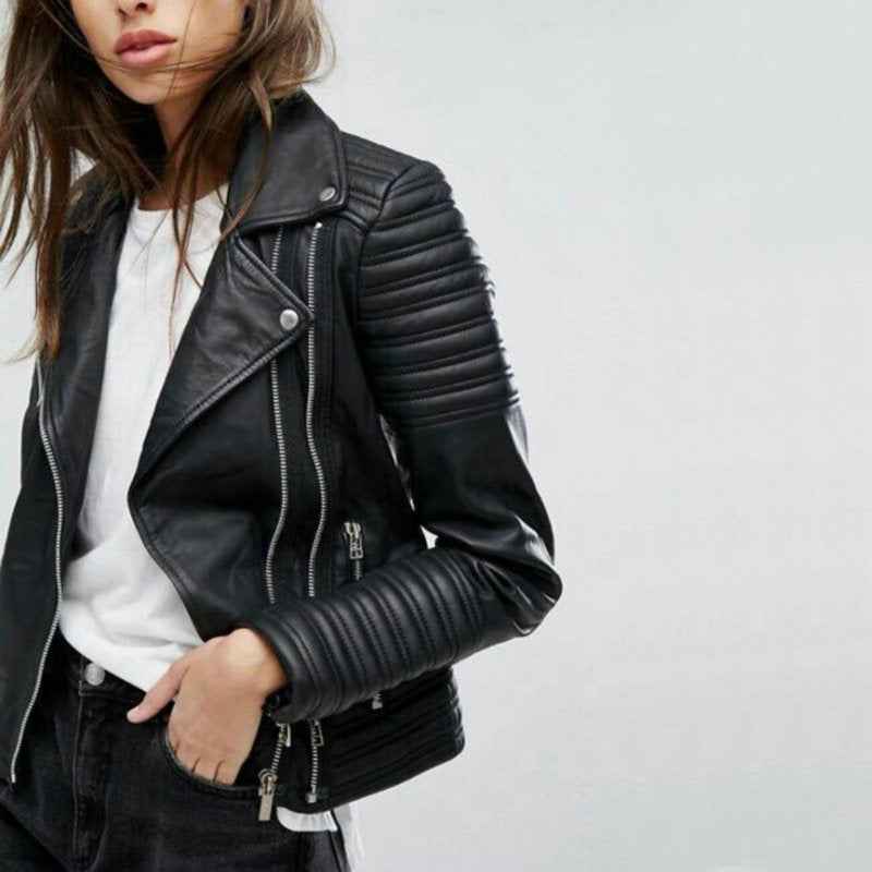 NOUVEAU RICHE Damen Bikerjacke Wasserabweisend Vielseitige Allroundjacke