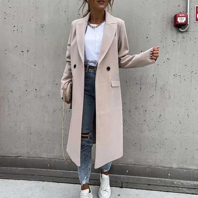 NOUVEAU RICHE Wintermantel Dunkelblau Gefüttert Wasserabweisend Größe M - Winterjacke - Wintermäntel Damen