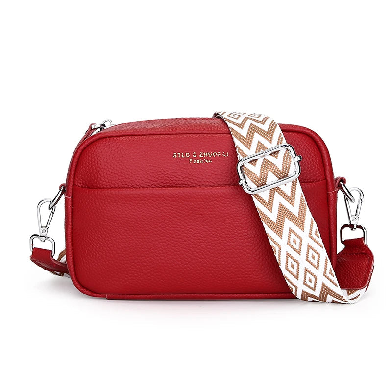 NOUVEAU RICHE Damen Tasche – Handgearbeitete Details als Perfekter Alltäglicher Begleiter Rote