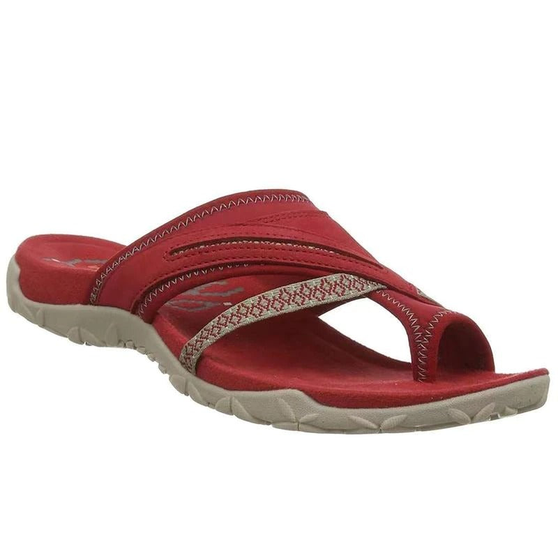 NOUVEAU RICHE Damen Flip Flops Ultraleicht Bequeme Passform Sommer Rot