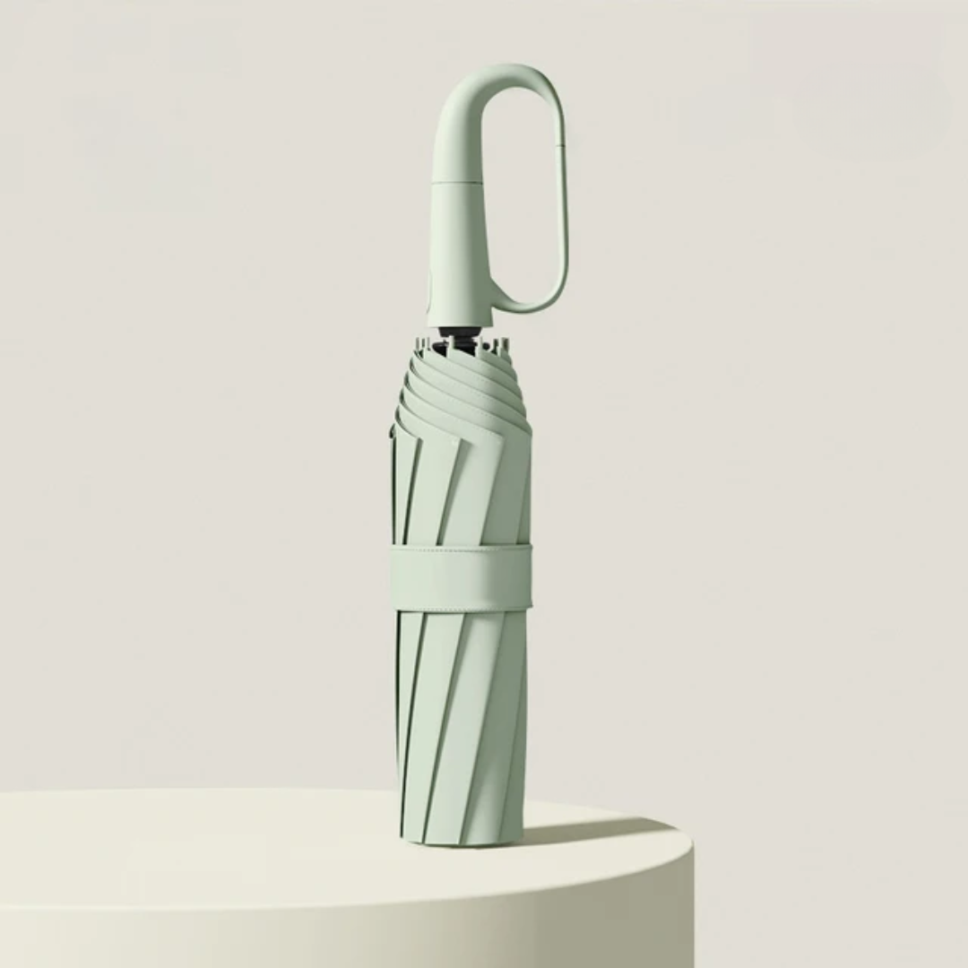 NOUVEAU RICHE Ultra windfester Regenschirm – Sturmfester Schirm mit reflektierenden Details, kompakt, 4 Farben