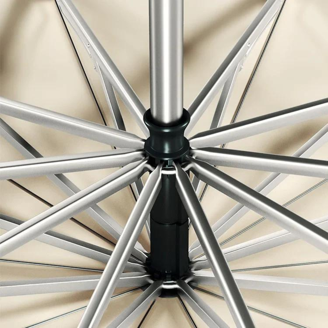 NOUVEAU RICHE Ultra windfester Regenschirm – Sturmfester Schirm mit reflektierenden Details, kompakt, 4 Farben