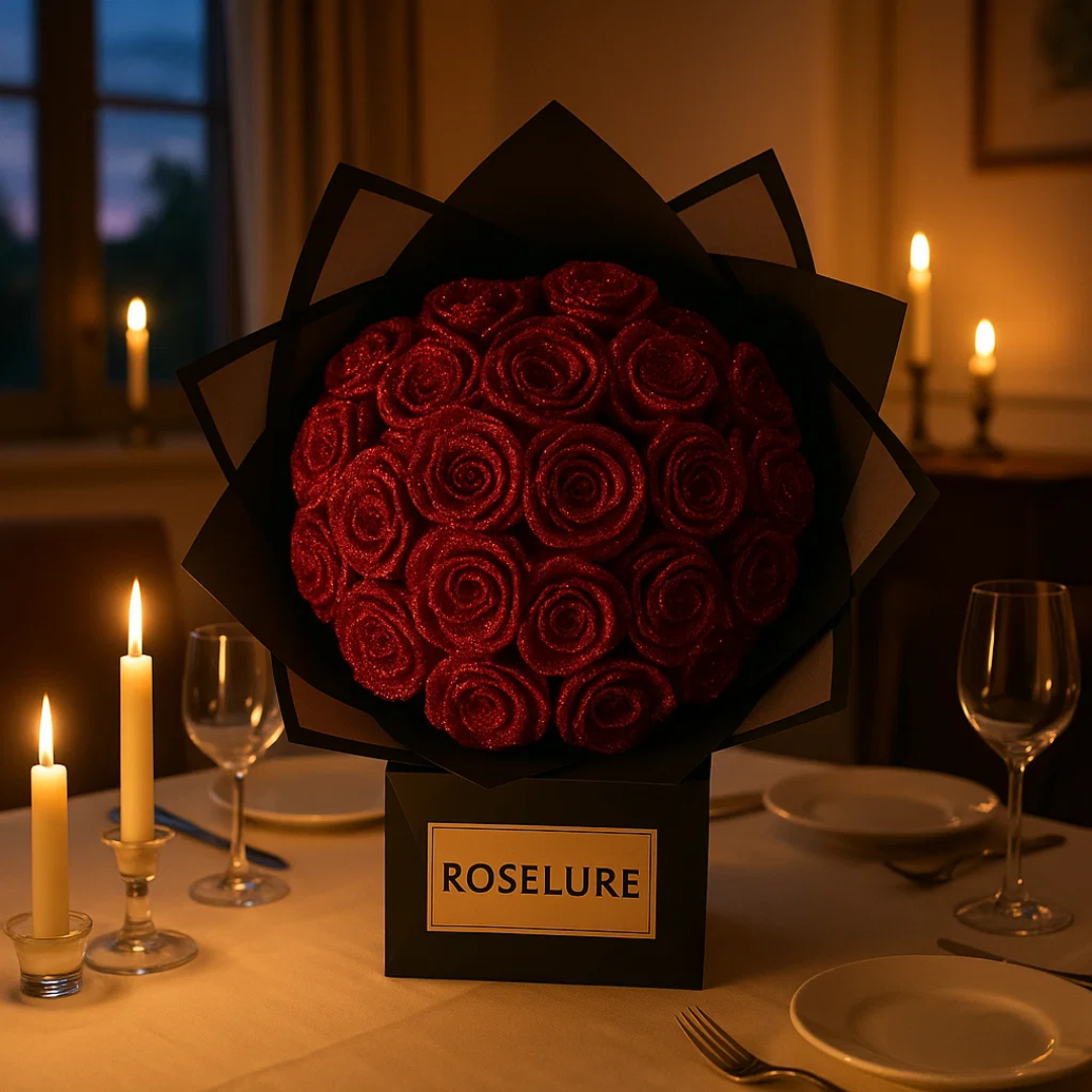 NOUVEAU RICHE Konservierte Rosen – Haltbare Rosen in Geschenkbox, Ewige Rosen Blau oder Rot, 30 oder 50 Stück – RoseLure