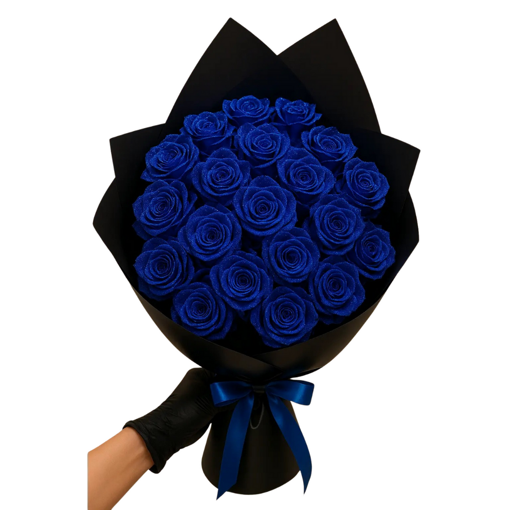 NOUVEAU RICHE Konservierte Rosen – Haltbare Rosen in Geschenkbox, Ewige Rosen Blau oder Rot, 30 oder 50 Stück – RoseLure