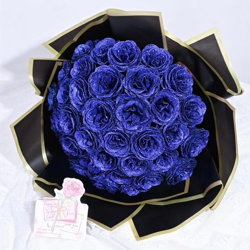 NOUVEAU RICHE Konservierte Rosen – Haltbare Rosen in Geschenkbox, Ewige Rosen Blau oder Rot, 30 oder 50 Stück – RoseLure