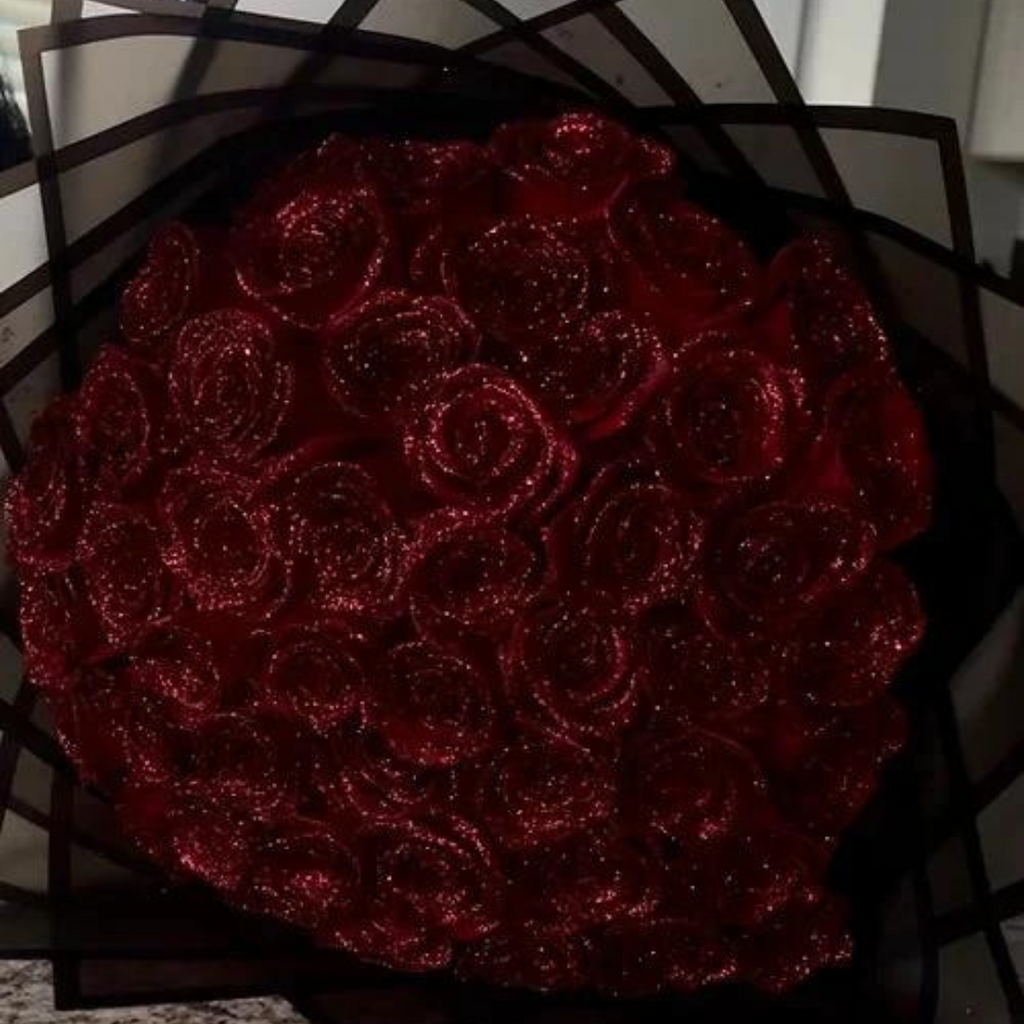NOUVEAU RICHE Konservierte Rosen – Haltbare Rosen in Geschenkbox, Ewige Rosen Blau oder Rot, 30 oder 50 Stück – RoseLure Rot