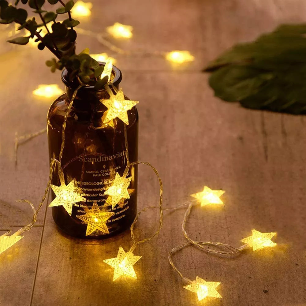 NOUVEAU RICHE Wasserdichte Weihnachtsbeleuchtung – Batteriebetriebene LED-Lichter für Innen & Aussen, Weihnachtsbaum, Terrasse & Garten – AquaGlow