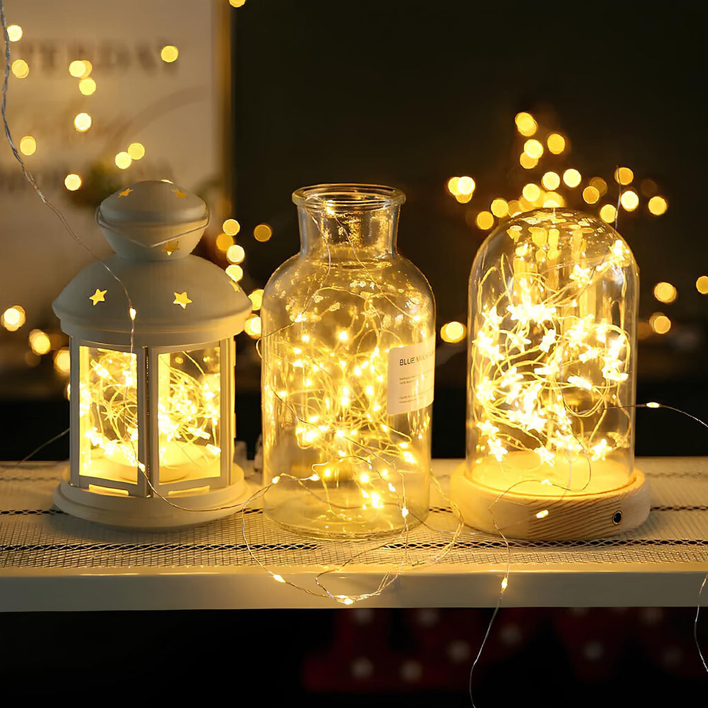 NOUVEAU RICHE Solar Lichterkette Aussen – Wasserdichte IP65 LED-Lichterkette für Garten & Balkon, 5 bis 30 m, 8 Lichtfarben – SoliGlow