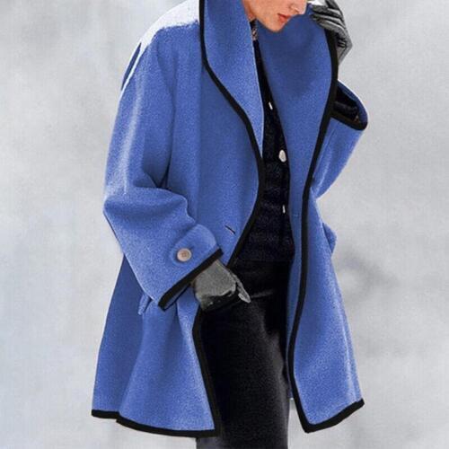 NOUVEAU RICHE Warme Damen Winterjacke - Mit praktischen Funktionen Blau