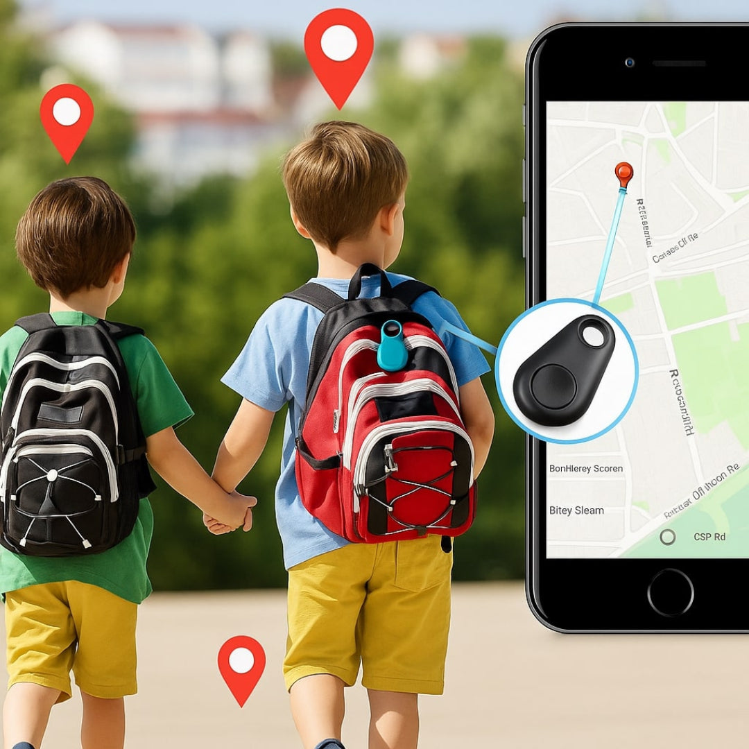 GPS-Tracker mit Live-Ortung – Mini Tracker für Kinder, Haustiere & Wertgegenstände, App, 5 Farben – SafeTrack