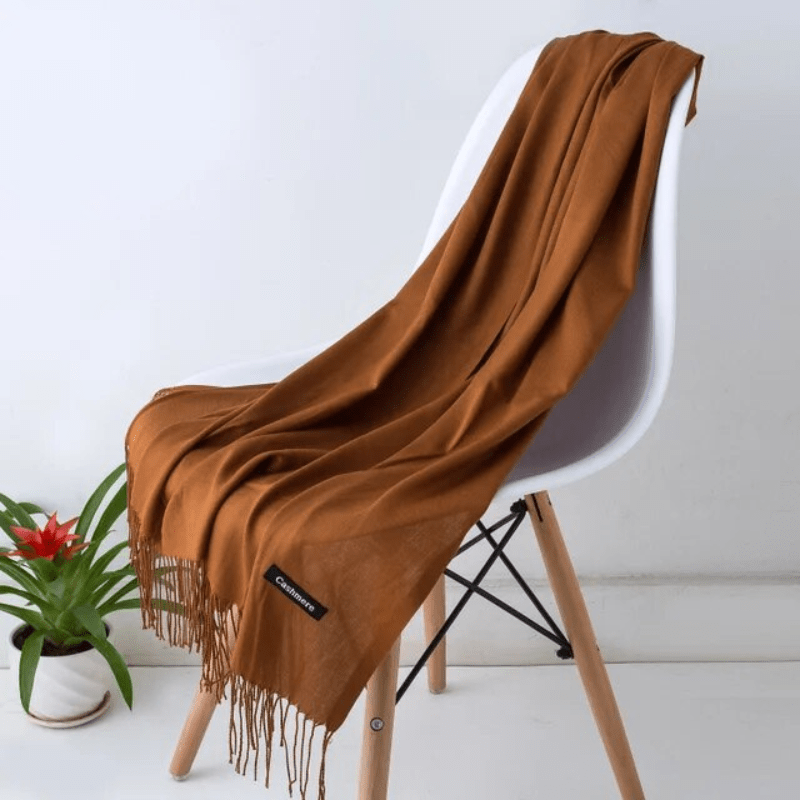 NOUVEAU RICHE Warmer Damenschal – Weicher Winterschal für Damen in über 30 Farben, elegant & zeitlos – Amore Braun