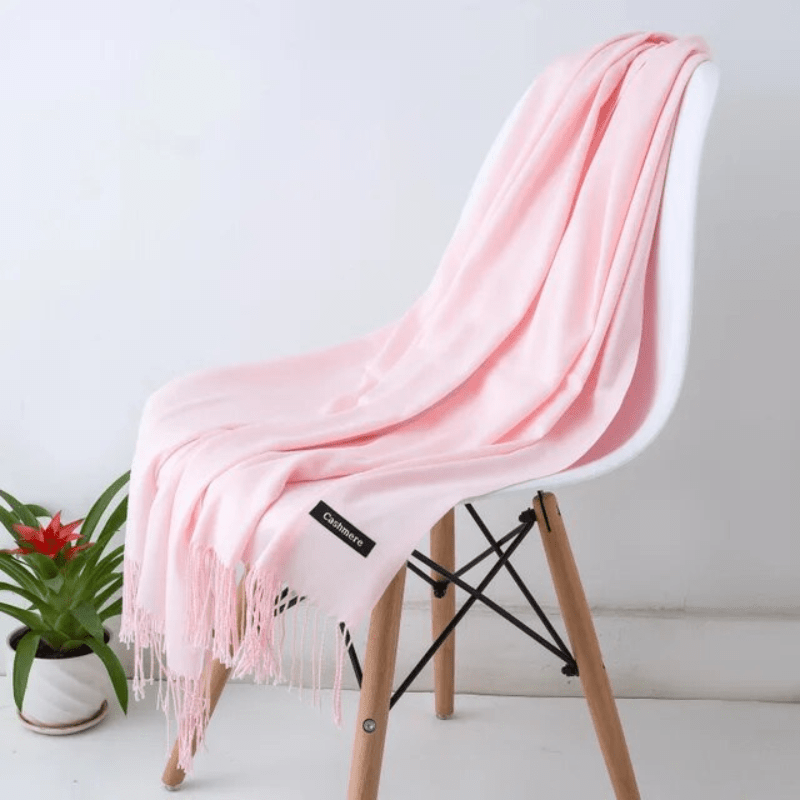 NOUVEAU RICHE Warmer Damenschal – Weicher Winterschal für Damen in über 30 Farben, elegant & zeitlos – Amore Helles Rosa