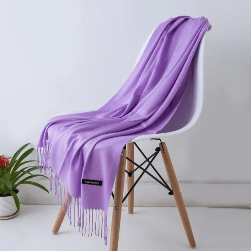 NOUVEAU RICHE Warmer Damenschal – Weicher Winterschal für Damen in über 30 Farben, elegant & zeitlos – Amore Lila