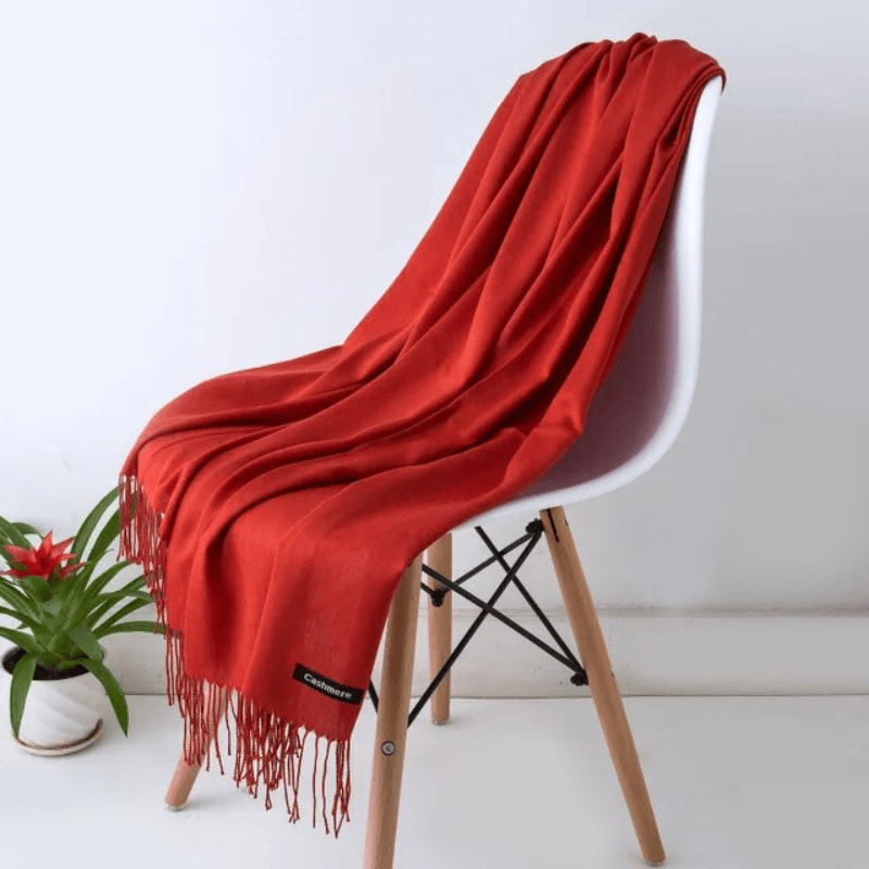 NOUVEAU RICHE Warmer Damenschal – Weicher Winterschal für Damen in über 30 Farben, elegant & zeitlos – Amore Rost