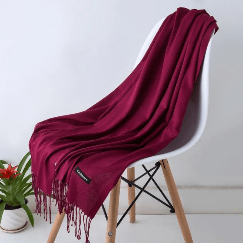 NOUVEAU RICHE Warmer Damenschal – Weicher Winterschal für Damen in über 30 Farben, elegant & zeitlos – Amore Bordeaux