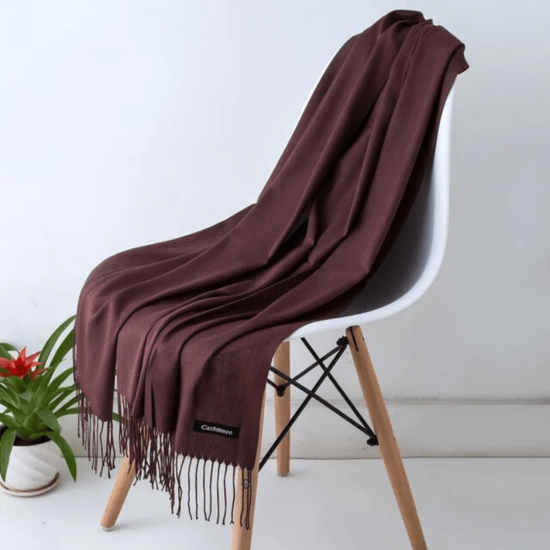 NOUVEAU RICHE Warmer Damenschal – Weicher Winterschal für Damen in über 30 Farben, elegant & zeitlos – Amore Kaffee