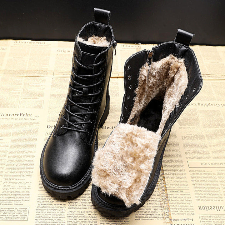 NOUVEAU RICHE Leder Winterstiefel Robuste Eleganz Und Bequeme Passform