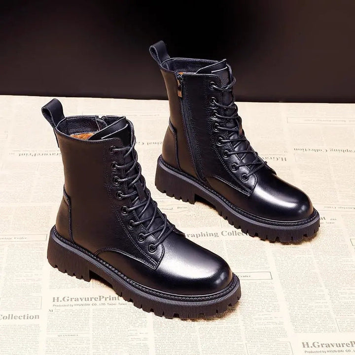 NOUVEAU RICHE Leder Winterstiefel Robuste Eleganz Und Bequeme Passform