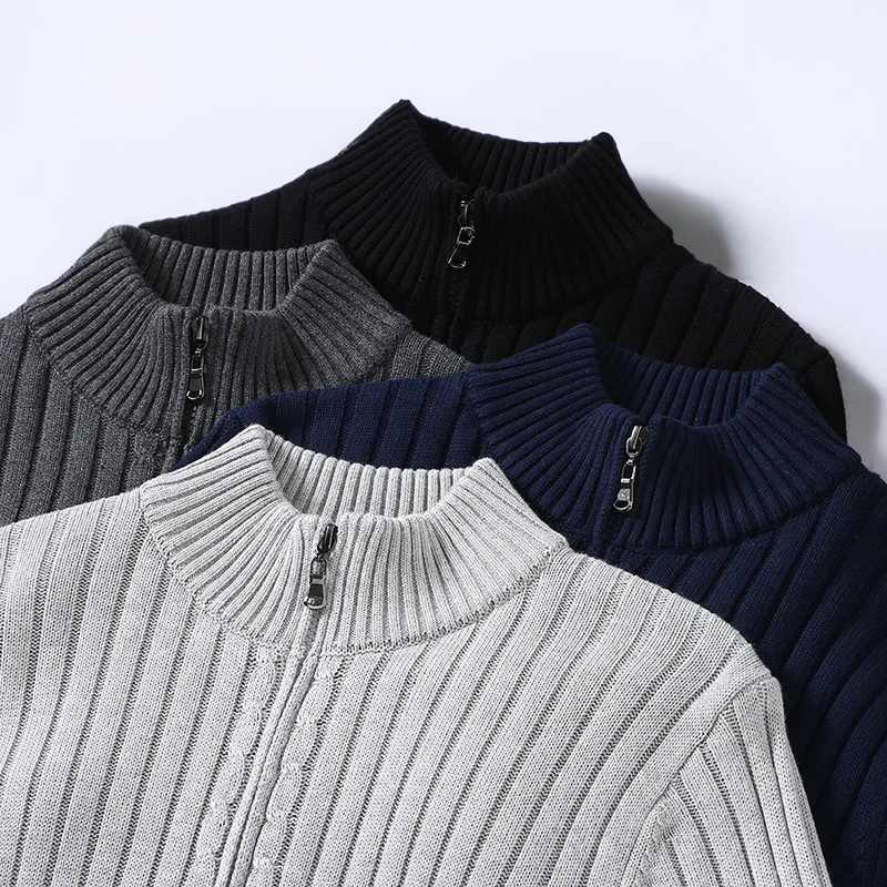 NOUVEAU RICHE Herren Strickjacke Mit Reissverschluss Bequem Alltagsstil