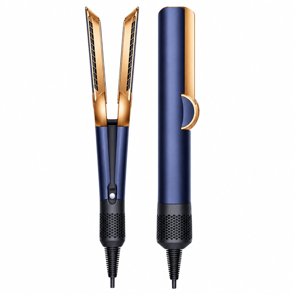 NOUVEAU RICHE 2-in-1 Haartrockner und Glätteisen – Keramik-Turmalin Föhn & Glätter, 1200W, Einstellbare Hitze, Dual Voltage – Elenara Blau