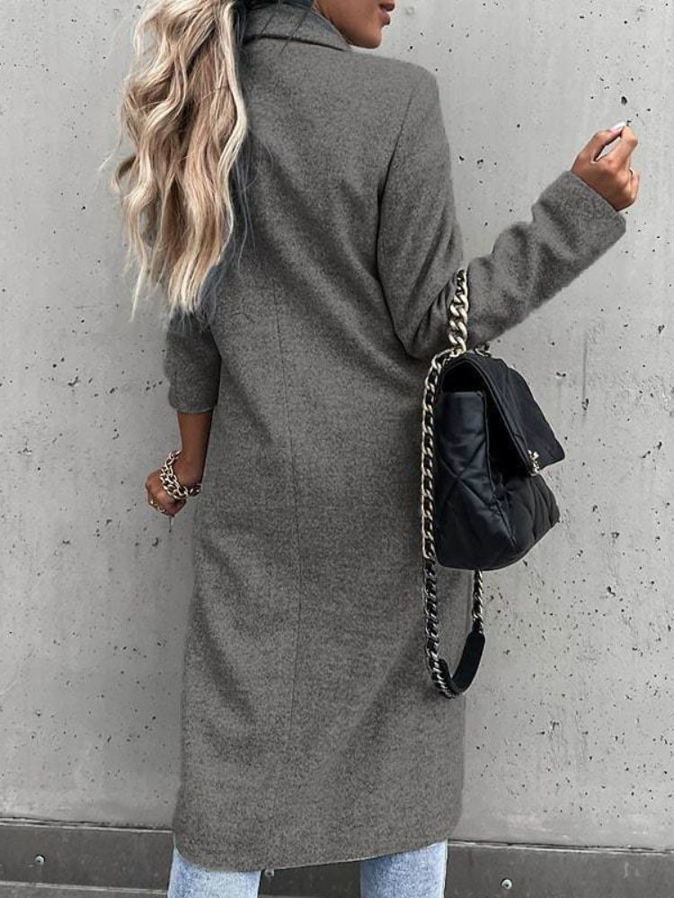 NOUVEAU RICHE Wintermantel Dunkelblau Gefüttert Wasserabweisend Größe M - Winterjacke - Wintermäntel Damen