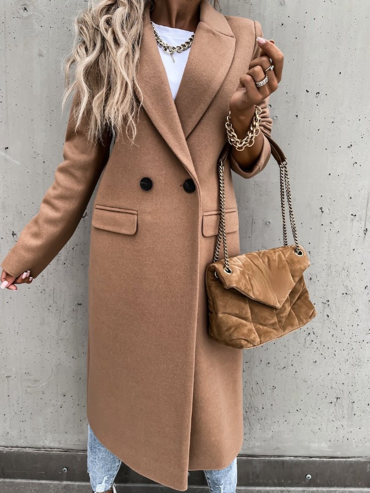 NOUVEAU RICHE Wintermantel Dunkelblau Gefüttert Wasserabweisend Größe M - Winterjacke - Wintermäntel Damen Khaki