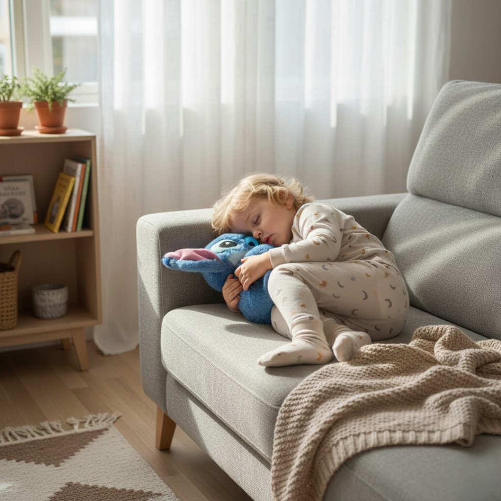 Beruhigendes Kuscheltier für Jedes Alter – Weiches Plüschtier zum Einschlafen für Kinder & Erwachsene, Blau oder Rosa – SnugBug