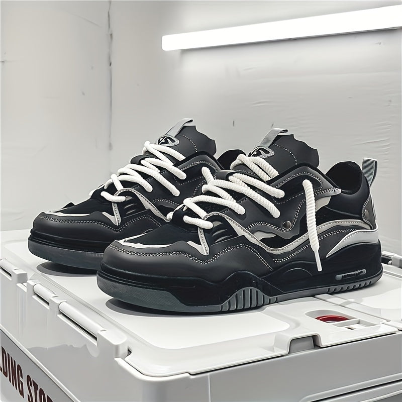 NOUVEAU RICHE Sommer Sneaker Herren Leicht Atmungsaktiv Freizeitschuhe Schwarz