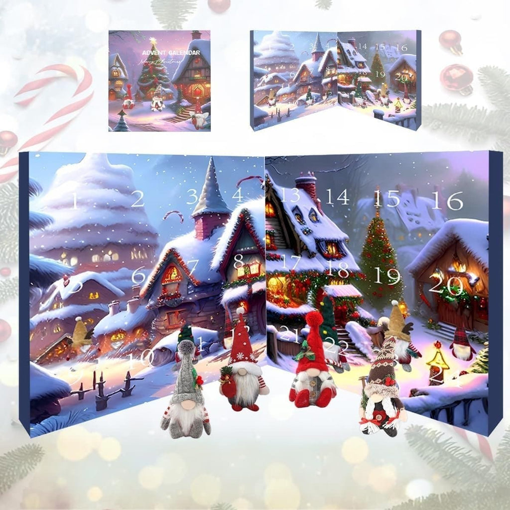 NOUVEAU RICHE Magischer Adventskalender – Wichtel-Adventskalender mit 24 Plüschwichteln, Weihnachts-Countdown & Deko – ElfAndChill