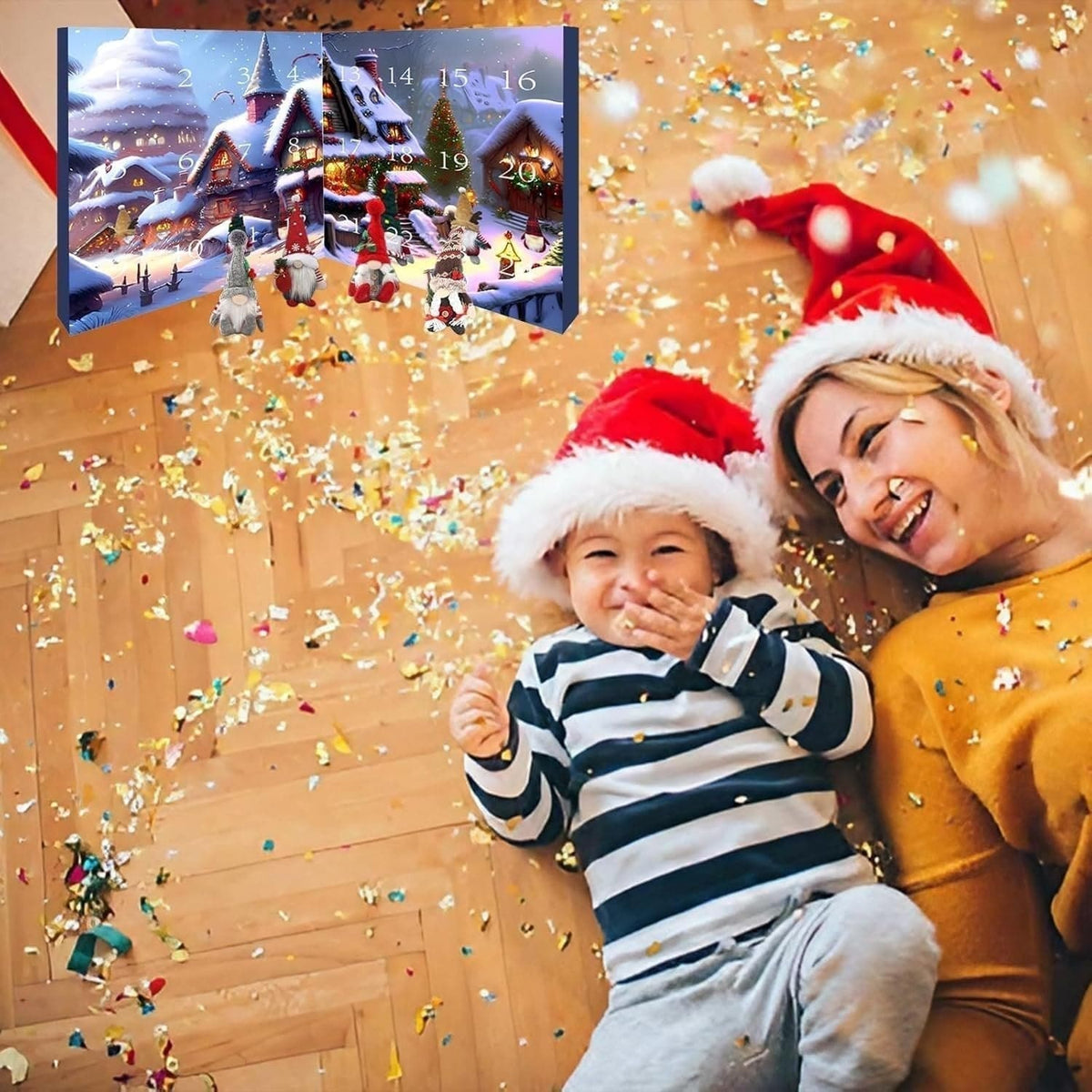 NOUVEAU RICHE Magischer Adventskalender – Wichtel-Adventskalender mit 24 Plüschwichteln, Weihnachts-Countdown & Deko – ElfAndChill
