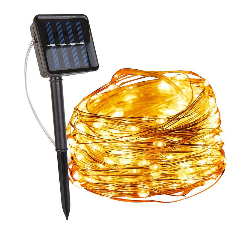 NOUVEAU RICHE Solar Lichterkette Aussen – Wasserdichte IP65 LED-Lichterkette für Garten & Balkon, 5 bis 30 m, 8 Lichtfarben – SoliGlow
