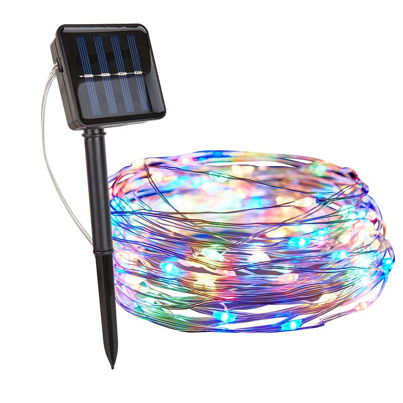 NOUVEAU RICHE Solar Lichterkette Aussen – Wasserdichte IP65 LED-Lichterkette für Garten & Balkon, 5 bis 30 m, 8 Lichtfarben – SoliGlow Farbig
