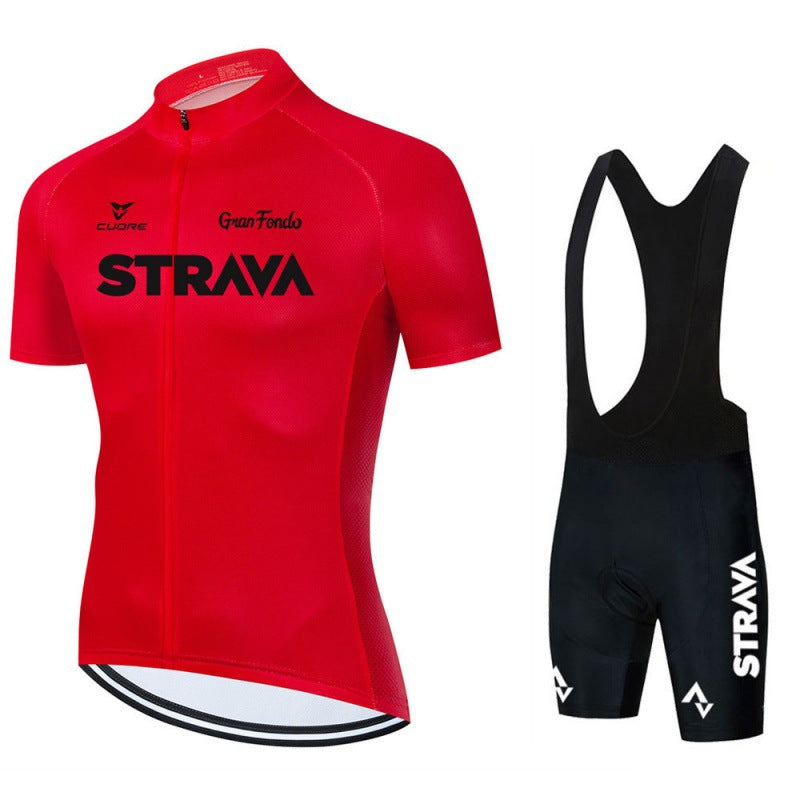 NOUVEAU RICHE Radtrikot Kombi-Set – Atmungsaktive Velobekleidung mit Raglanärmeln, YKK-Reissverschluss & Rückentaschen, 8 Farben, S–3XL – Wilshire Rot