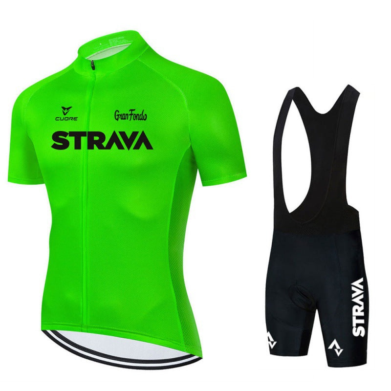 NOUVEAU RICHE Radtrikot Kombi-Set – Atmungsaktive Velobekleidung mit Raglanärmeln, YKK-Reissverschluss & Rückentaschen, 8 Farben, S–3XL – Wilshire Grün
